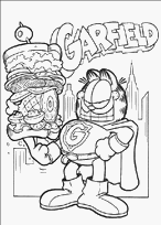 coloriage super garfield